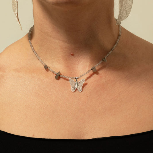 Colar Ninfa de Labradorite Auroras Boreais