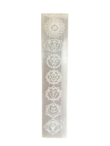 Placa de Carga de Selenite para Barra Plana 20cm - Chakra
