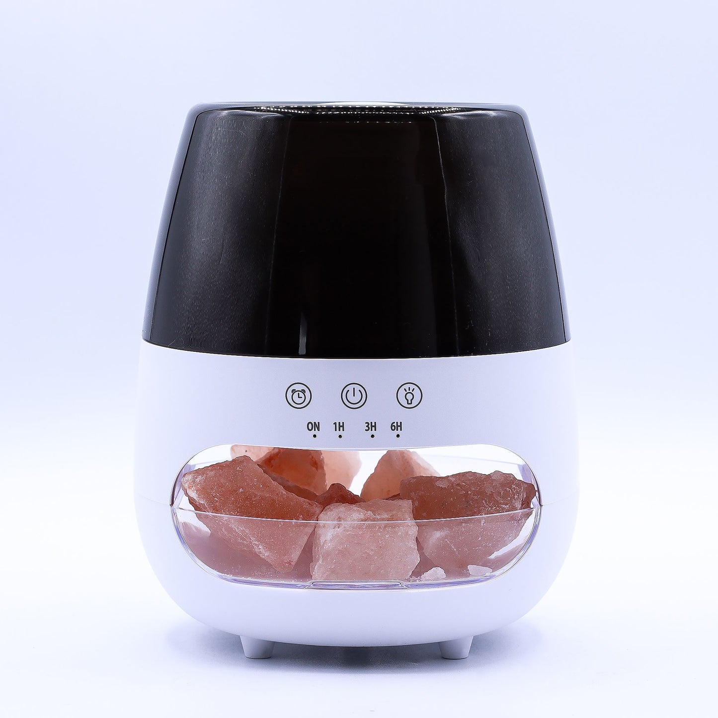 Difusor de Aroma Efeito Chama - Pedra de Sal - USB - Mudança de Cor e Temporizador