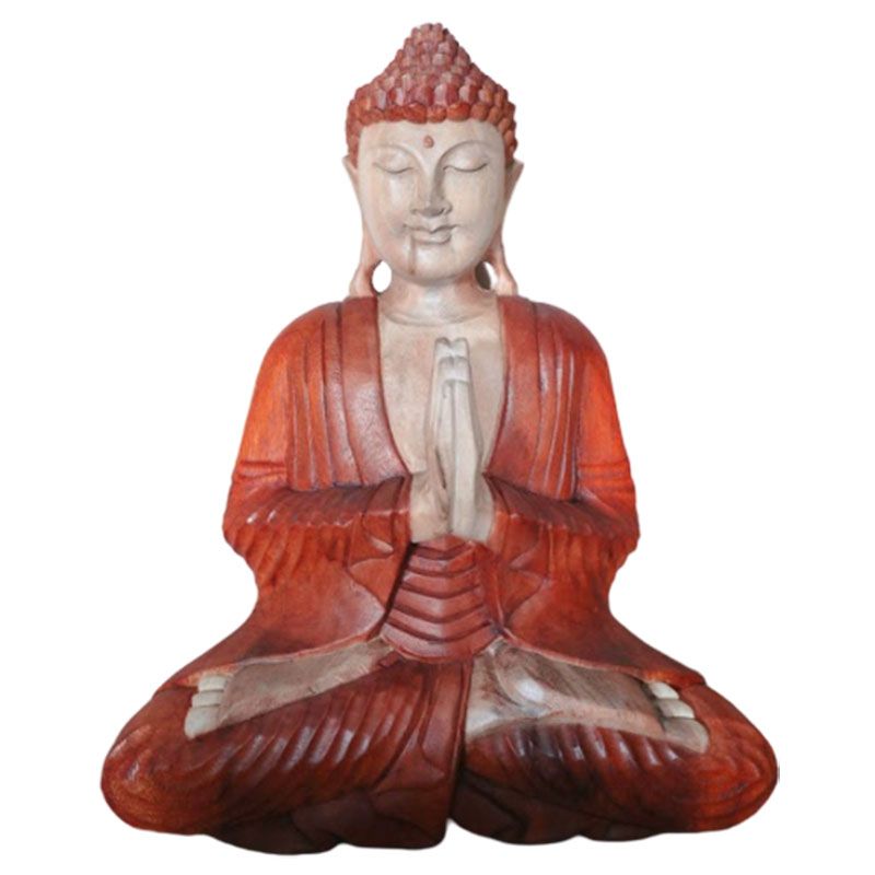 Estátua de Buda Esculpida à Mão - 40cm Boas-vindas