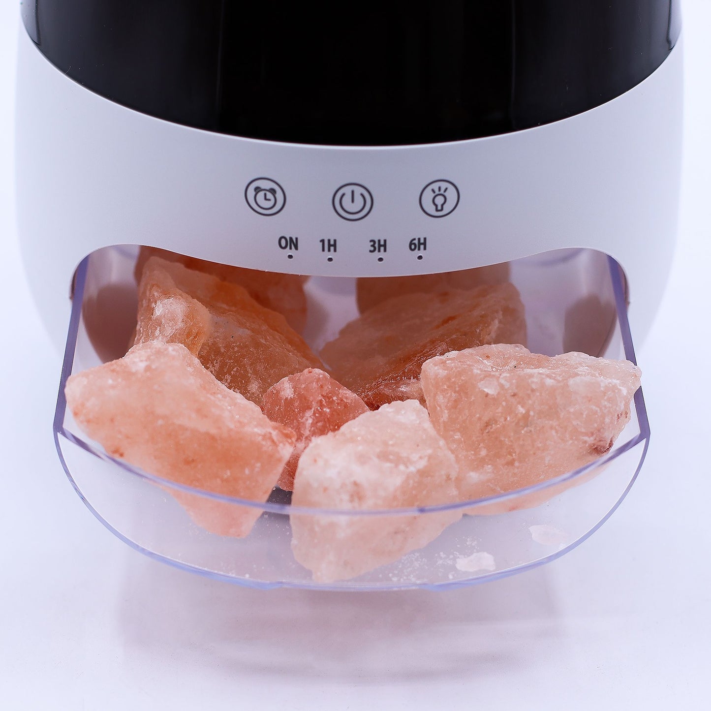Difusor de Aroma Efeito Chama - Pedra de Sal - USB - Mudança de Cor e Temporizador