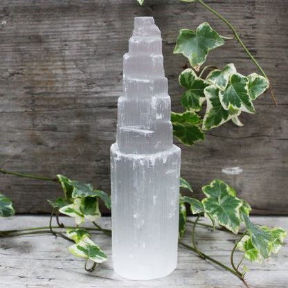 Torre de Selenite Natural - 20 cm