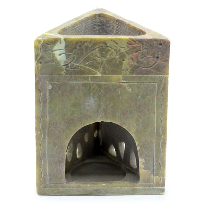 Queimador de Óleo de Esteatita Triangular 11x9cm - Elefante