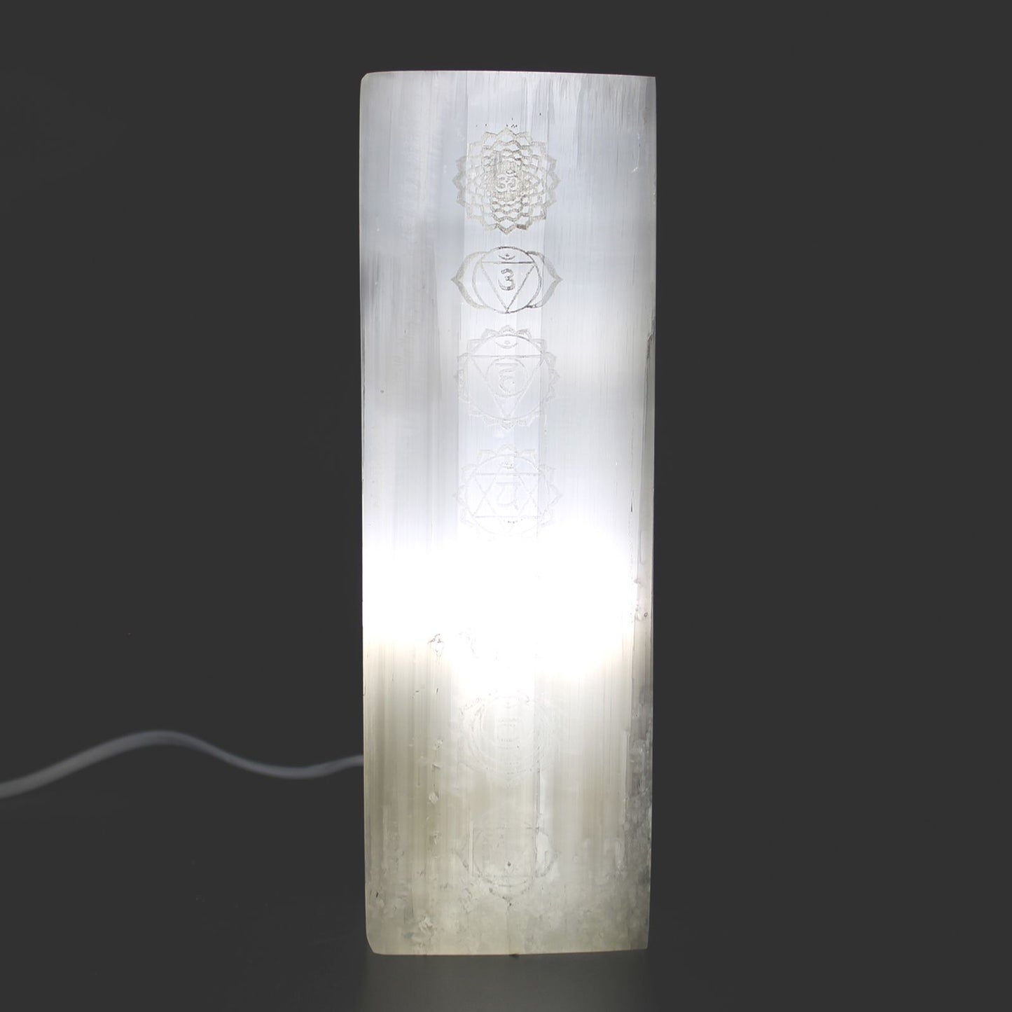 Candeeiro Bloco de Selenite 25cm - Chakra