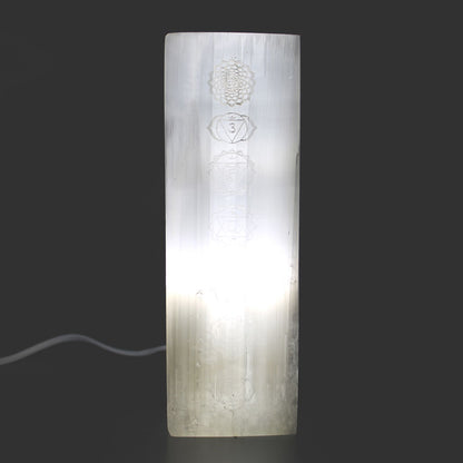 Candeeiro Bloco de Selenite 25cm - Chakra