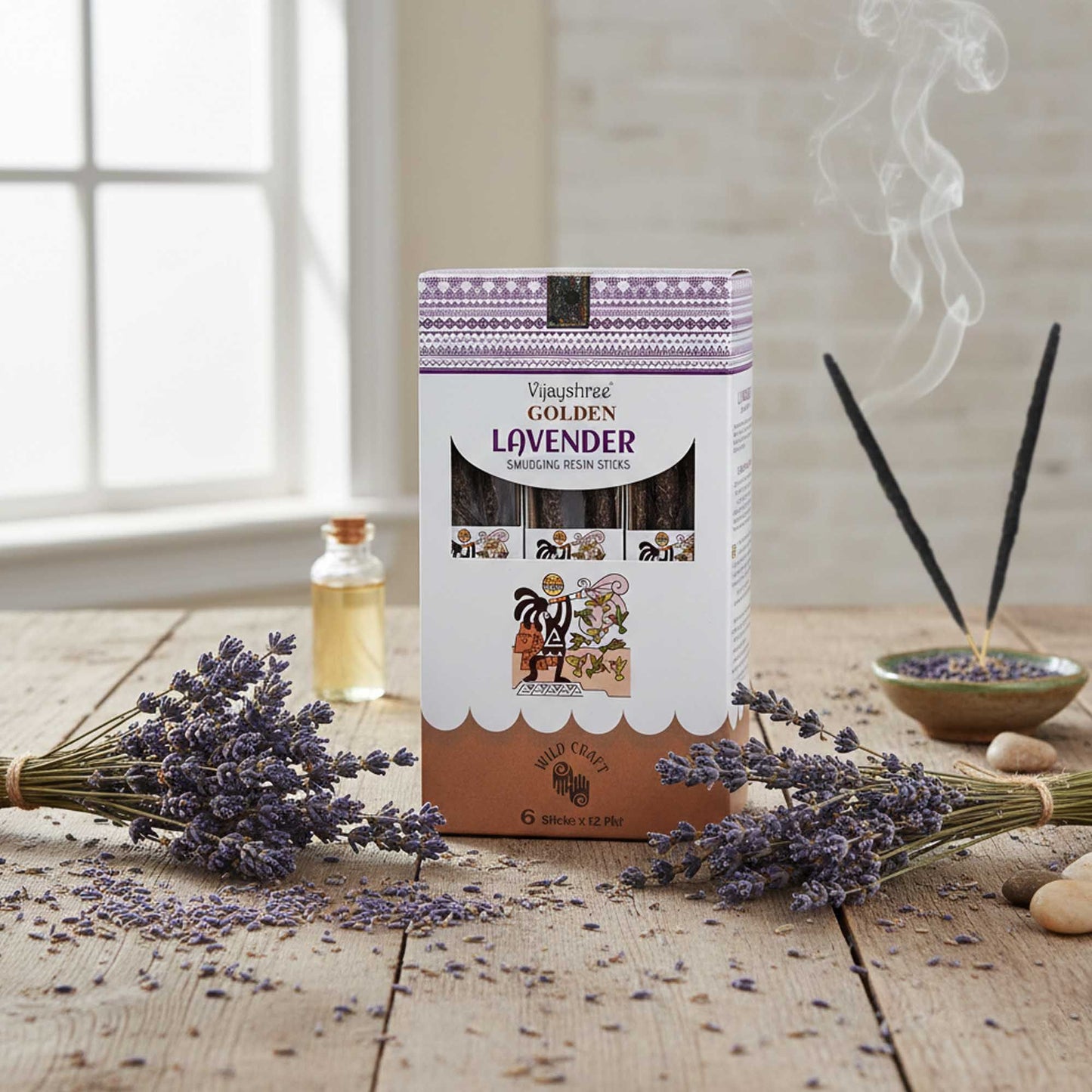 Incenso de Resina Dourado - Lavanda 30g