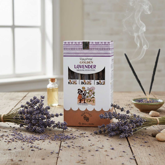 Incenso de Resina Dourado - Lavanda 30g