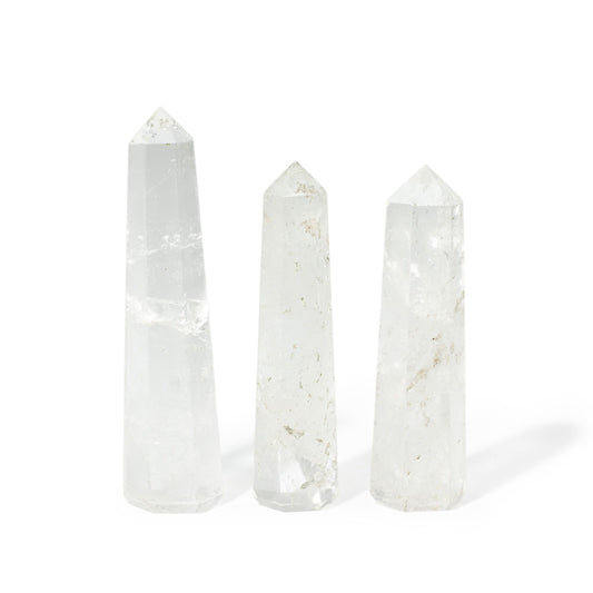 Ponta de Obelisco Quartzo Transparente — aprox. 11 cm
