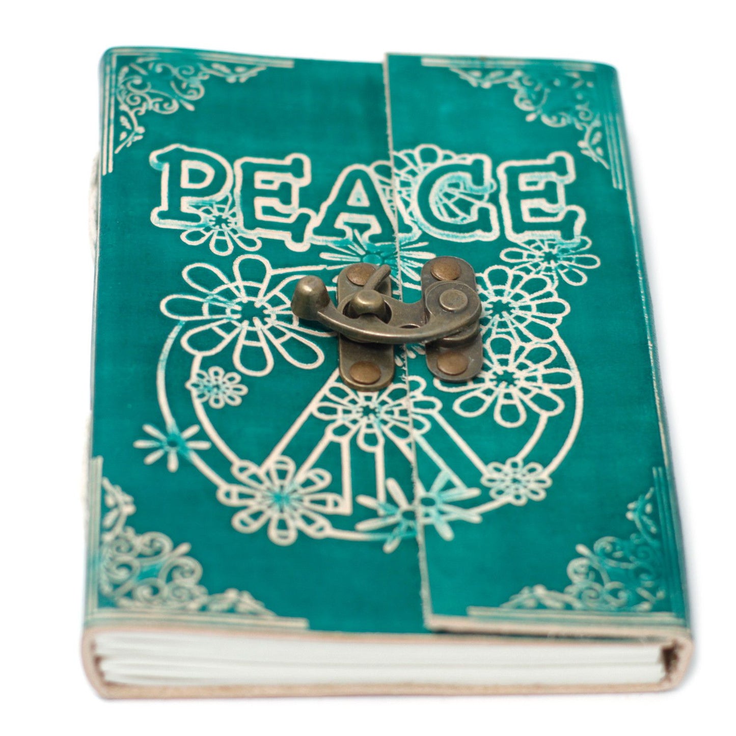 Caderno de Couro Genuíno - Paz