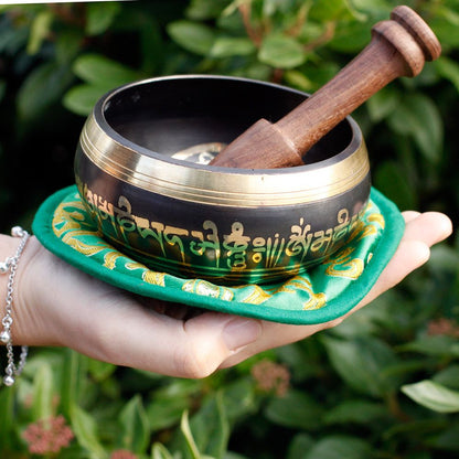 Taça Tibetana - Tara Verde 10 cm