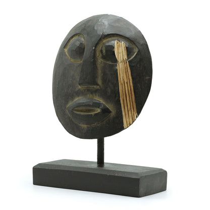 Máscara Decorativa Tribal Timor - Preta 27x20cm