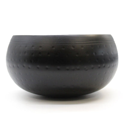 Taça Tibetana Grande Martelada Preta - 18 cm