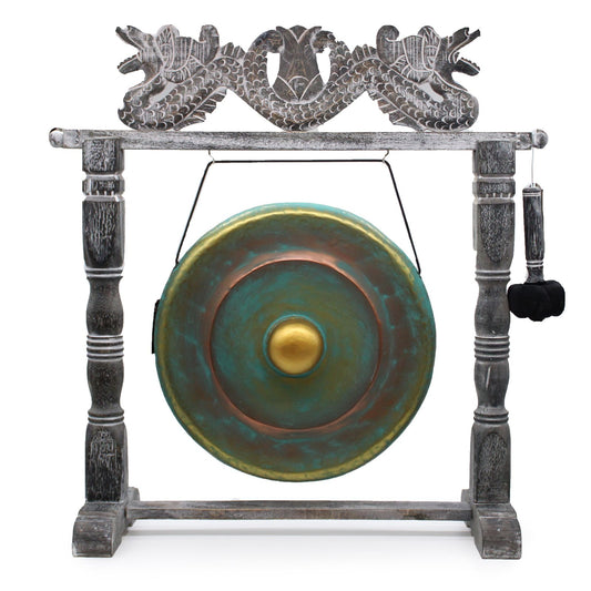 Gongo de Meditação com Suporte - 50cm - Verde