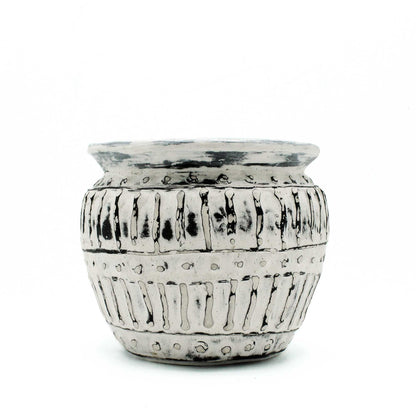 Vaso de Argila Grega - Creme 12cm