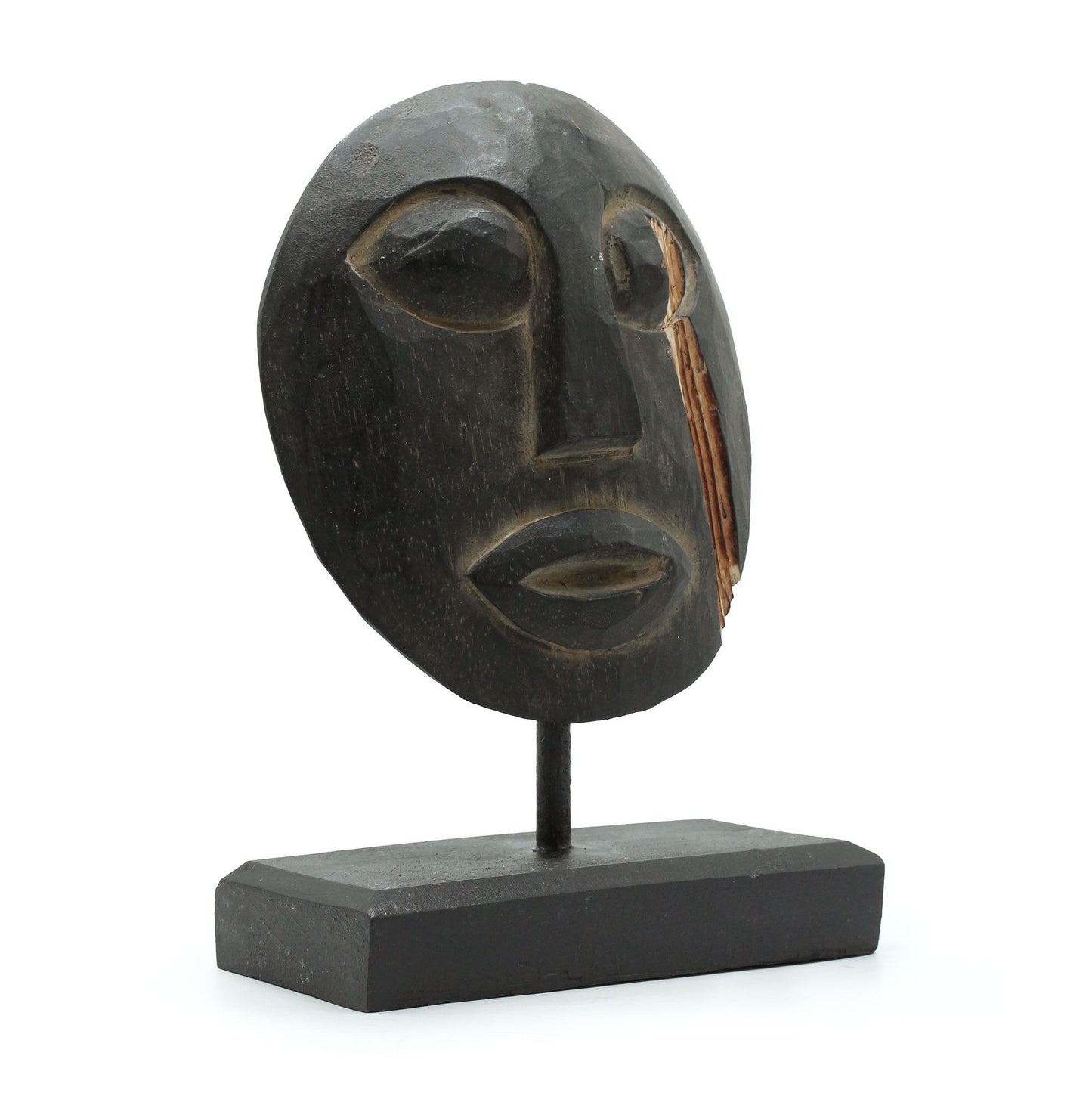 Máscara Decorativa Tribal Timor - Preta 27x20cm