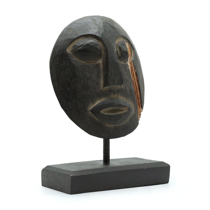 Máscara Decorativa Tribal Timor - Preta 27x20cm