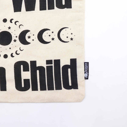 Bolsa Tote Icónica Nomad Sari - Stay Wild, Moon Child - Natural 4oz