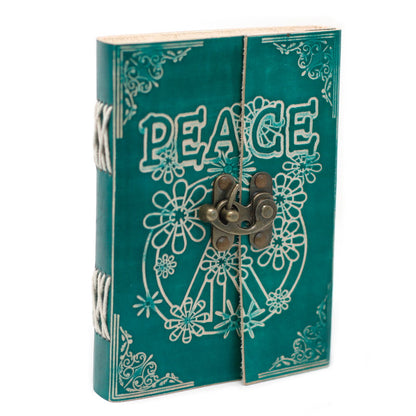 Caderno de Couro Genuíno - Paz