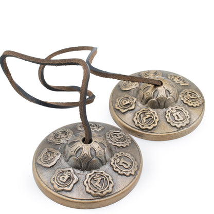 Sino Tibetano Tingsha Premium - Sete Chakras - aprox. 7 cm (255 g)