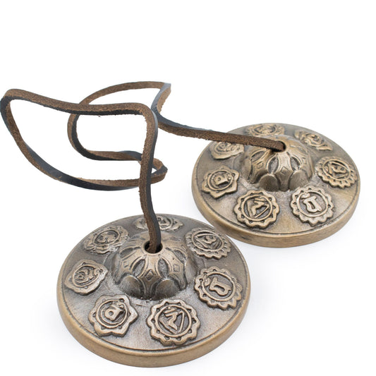 Sino Tibetano Tingsha Premium - Sete Chakras - aprox. 7 cm (255 g)