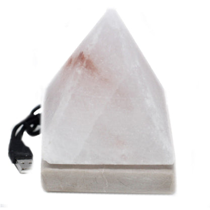 Candeeiro de Sal do Himalaia Pirâmide USB Branco - 9 cm (multi)