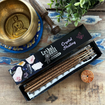 Incenso Tribal Soul com Suporte - Cura de Cristal