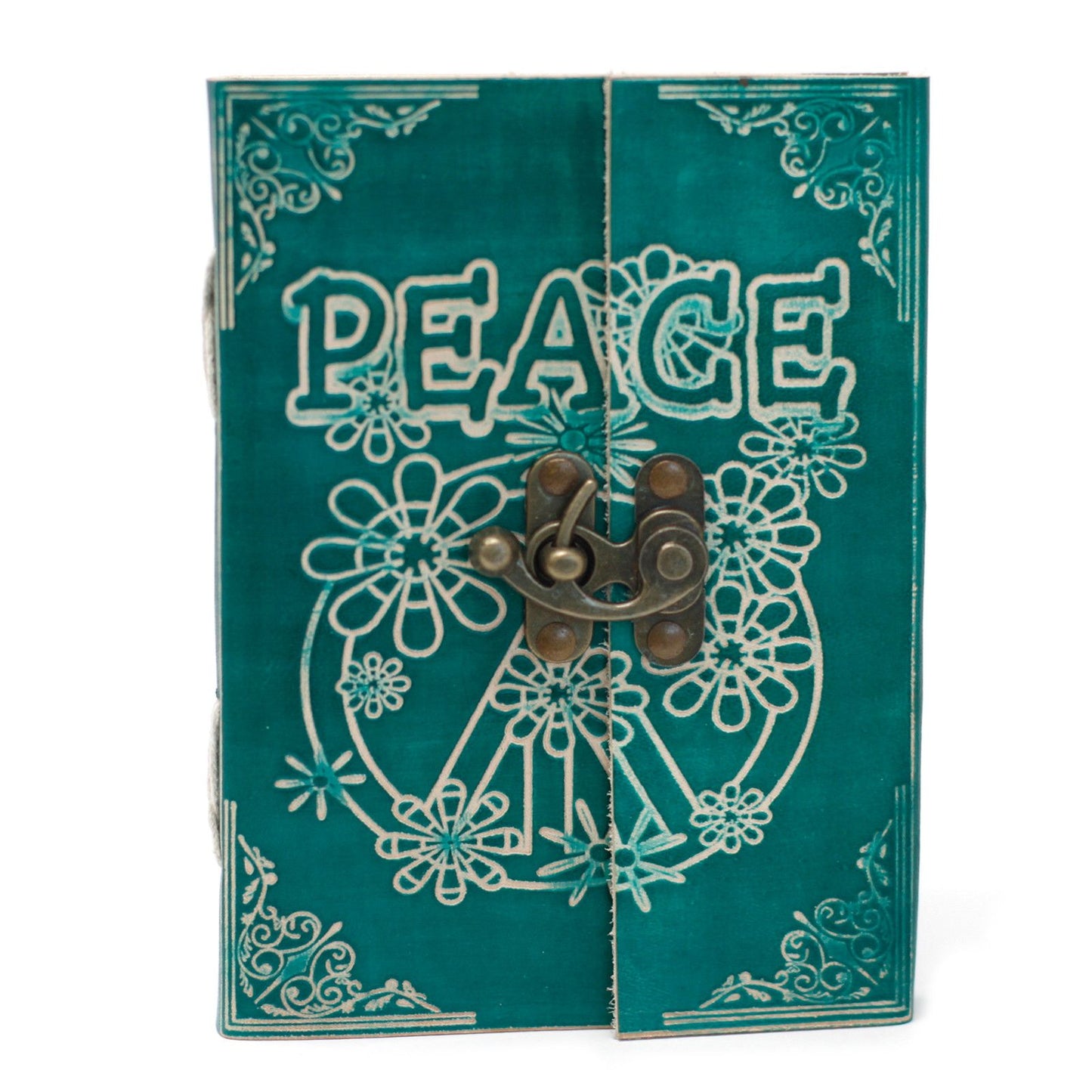 Caderno de Couro Genuíno - Paz