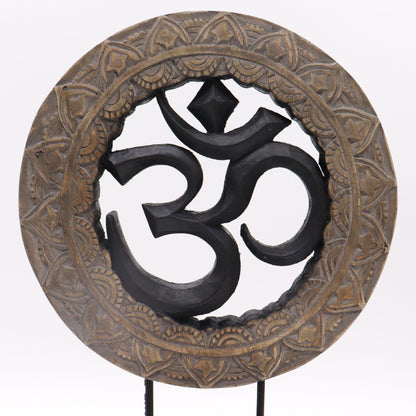 Conjunto Buda Feng Shui - Om - Cinzento e Preto