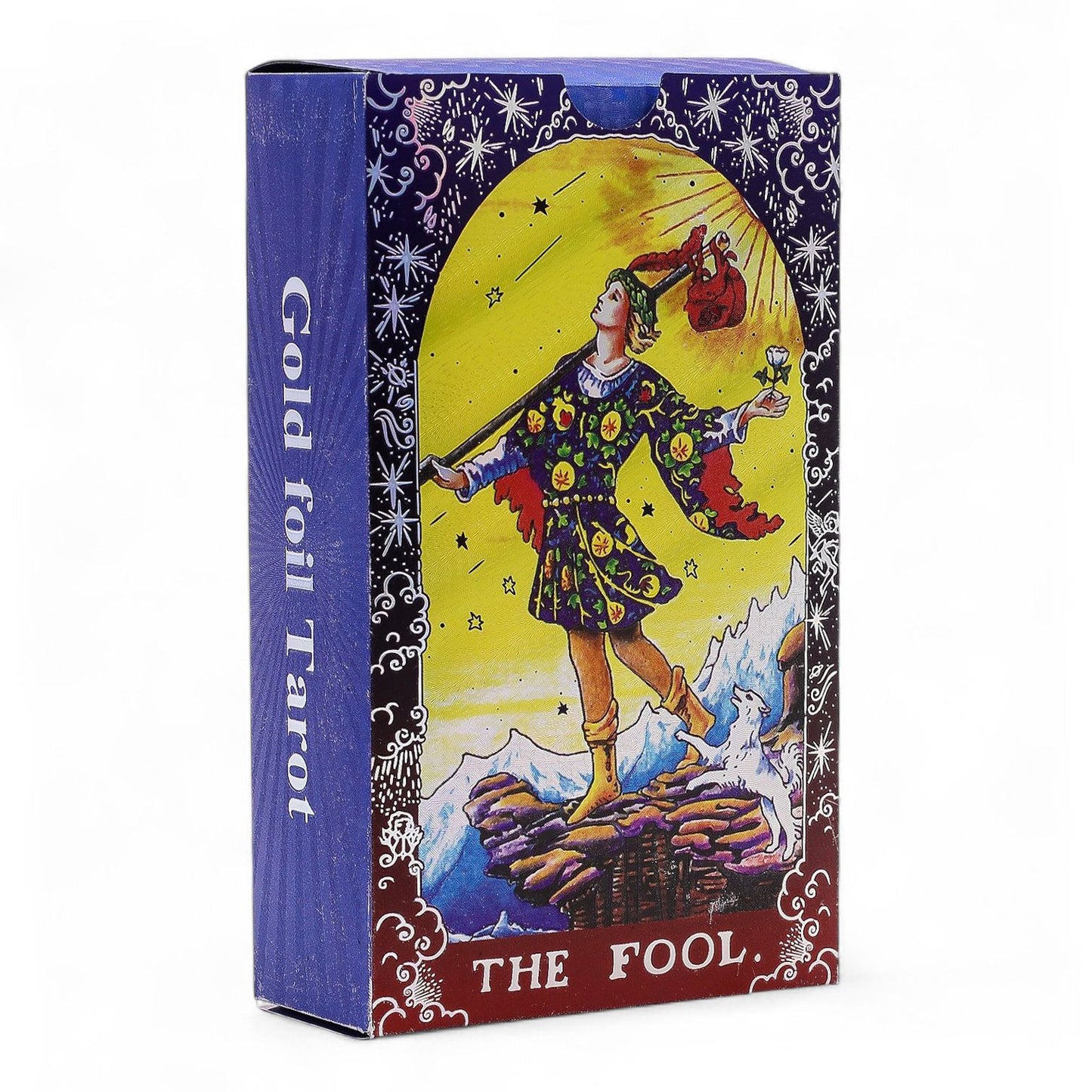 Conjunto de Cartas de Tarot com Foil Azul - Mandala - com folheto