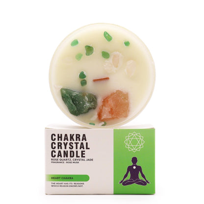 Vela de Cristal Chakra - Chakra do Coração (Anahata)