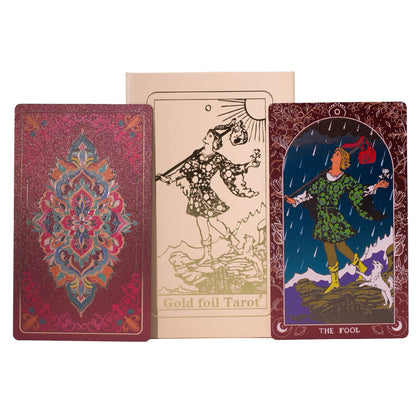 Cartas de Tarot em Caixa de Presente Rosa com Lâmina Rubi