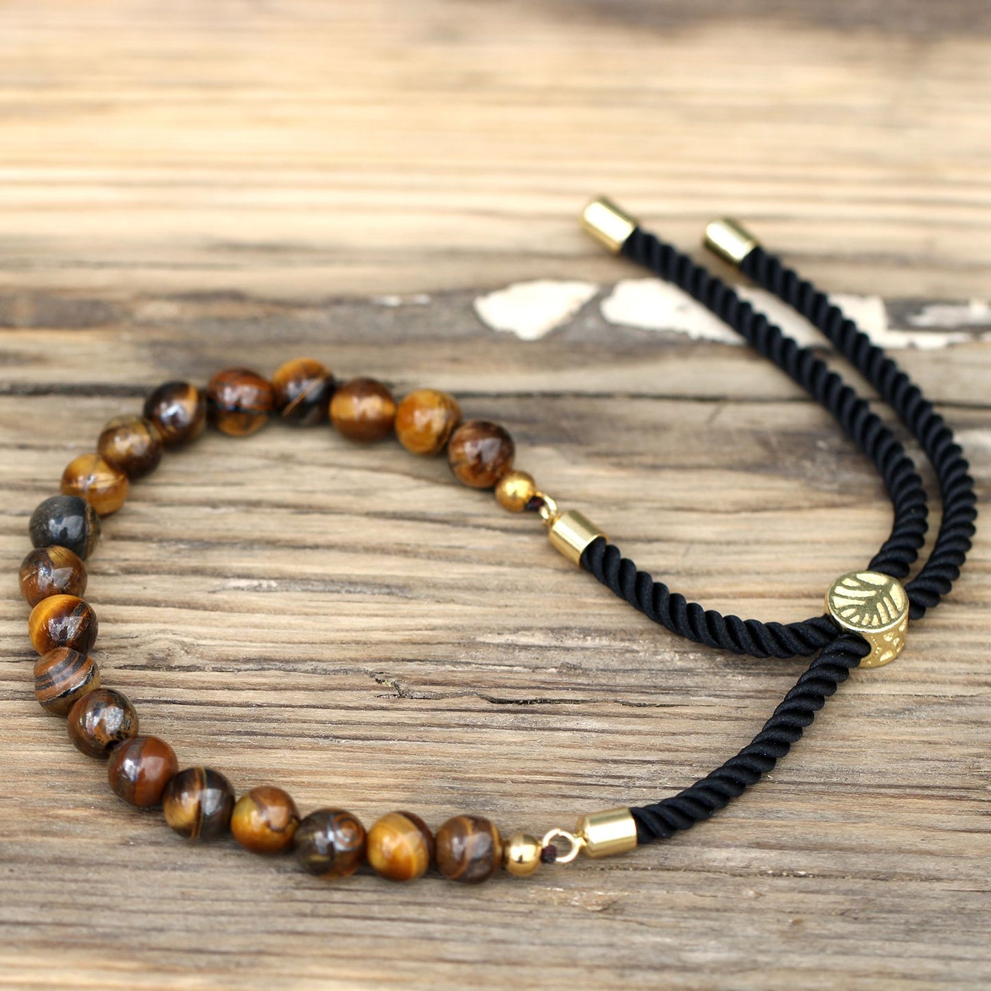 Pulseira de Olho de Tigre Ajustável