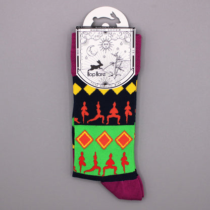 Meias de Bambu Hop Hare – Posturas de Yoga (S · EU 36–40)