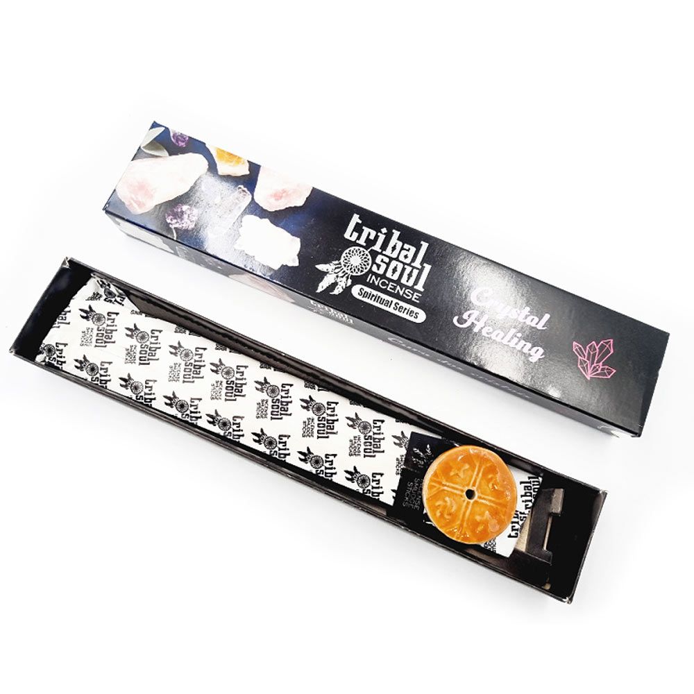 Incenso Tribal Soul com Suporte - Cura de Cristal