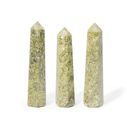 Ponta de Obelisco Epidoto — aprox. 11 cm