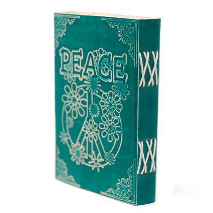 Caderno de Couro Genuíno - Paz