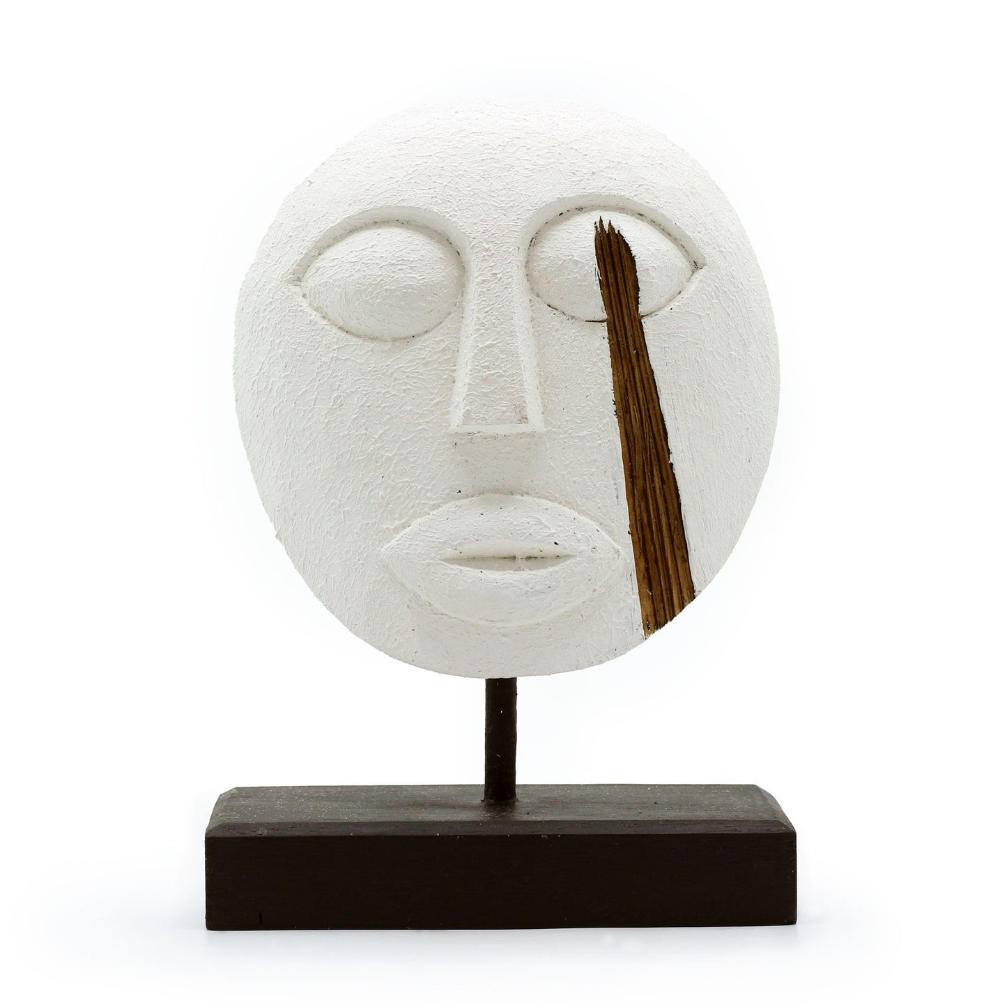 Máscara Decorativa Tribal Timor - Branca 27x20cm