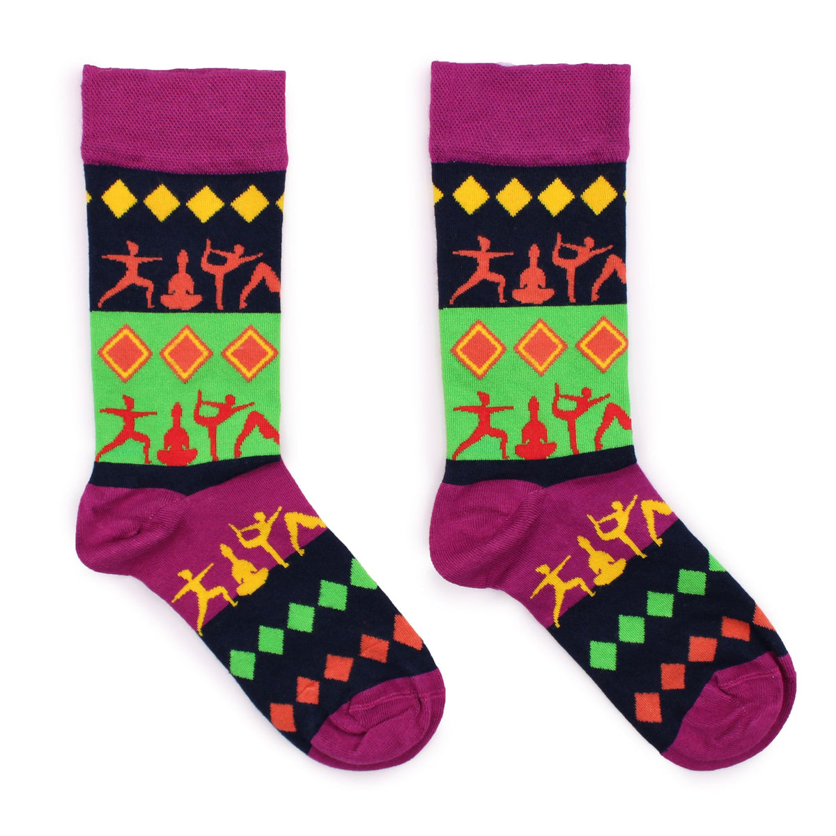 Meias de Bambu Hop Hare – Posturas de Yoga (S · EU 36–40)
