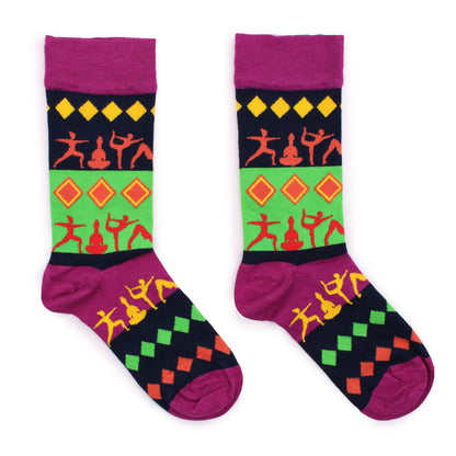 Meias de Bambu Hop Hare – Posturas de Yoga (S · EU 36–40)