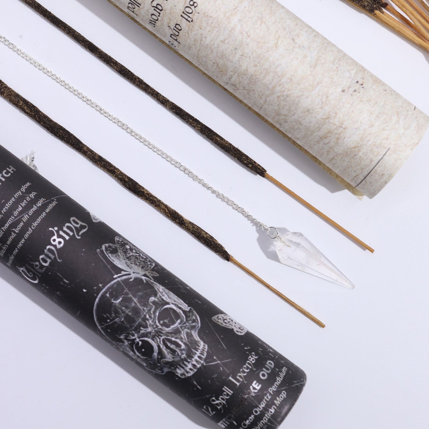 Incenso Ritual de Bruxa Antiga - Purificação | Pêndulo de Cristal de Rocha