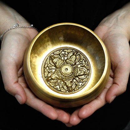 Taça Tibetana - Cinco Budas 10 cm