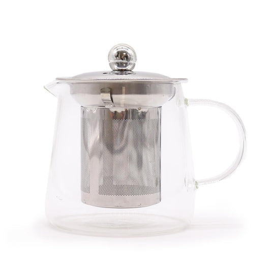 Bule de Vidro com Infusor Formato Cantil, 350 ml