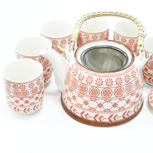 Conjunto de Bule Âmbar com Seis Chávenas