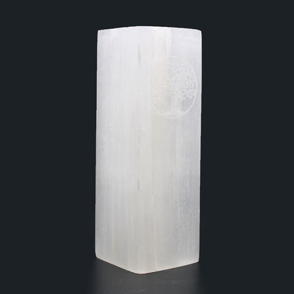 Candeeiro Bloco de Selenite 25cm - Árvore da Vida