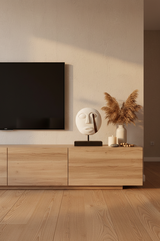 Máscara Branca Boho Sala TV